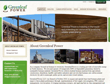 Tablet Screenshot of greenleaf-power.com